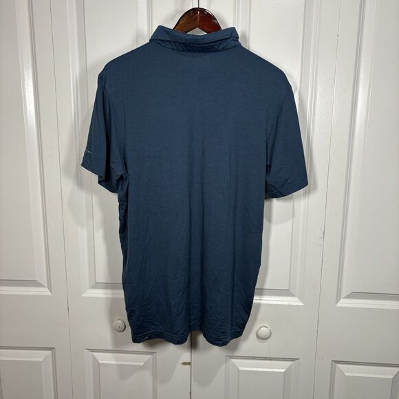 Columbia Omni-Wick Short Sleeve Polo Blue Mens Sz Large Golfing Outdoors - Picture 3 of 9